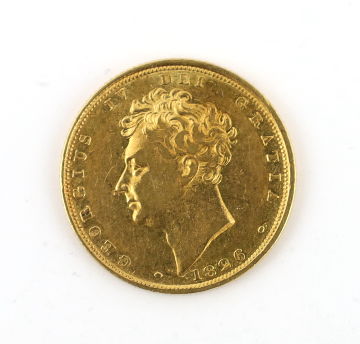 British gold coins, George IV sovereign 1826, Fine/Very Fine